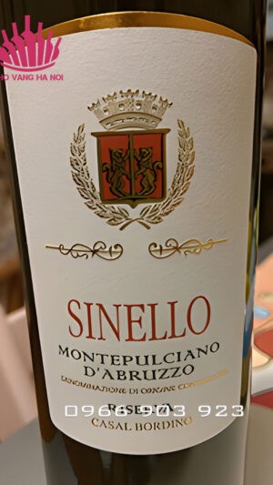 Rượu vang đỏ Sinello Montepulciano D Abruzzo Reserva
