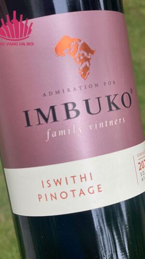Imbuko Pinotage3 Rượu vang đỏ Nam Phi Imbuko Iswithi Pinotage 750ml, 14° cồn