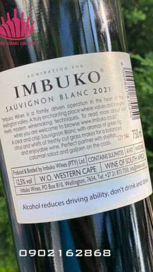 Rượu vang trắng Imbuko Sauvignon Blanc - 12.5° cồn, 750ml 2 Imbuko trang Khovang1 Rượu vang trắng Imbuko Sauvignon Blanc - 12.5° cồn, 750ml