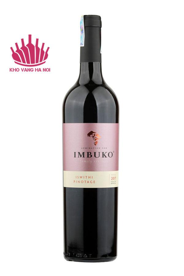 Rượu vang đỏ Nam Phi Imbuko Iswithi Pinotage