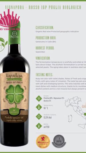 Vang Đỏ Vignapura Rosso IGP Puglia – 750ml