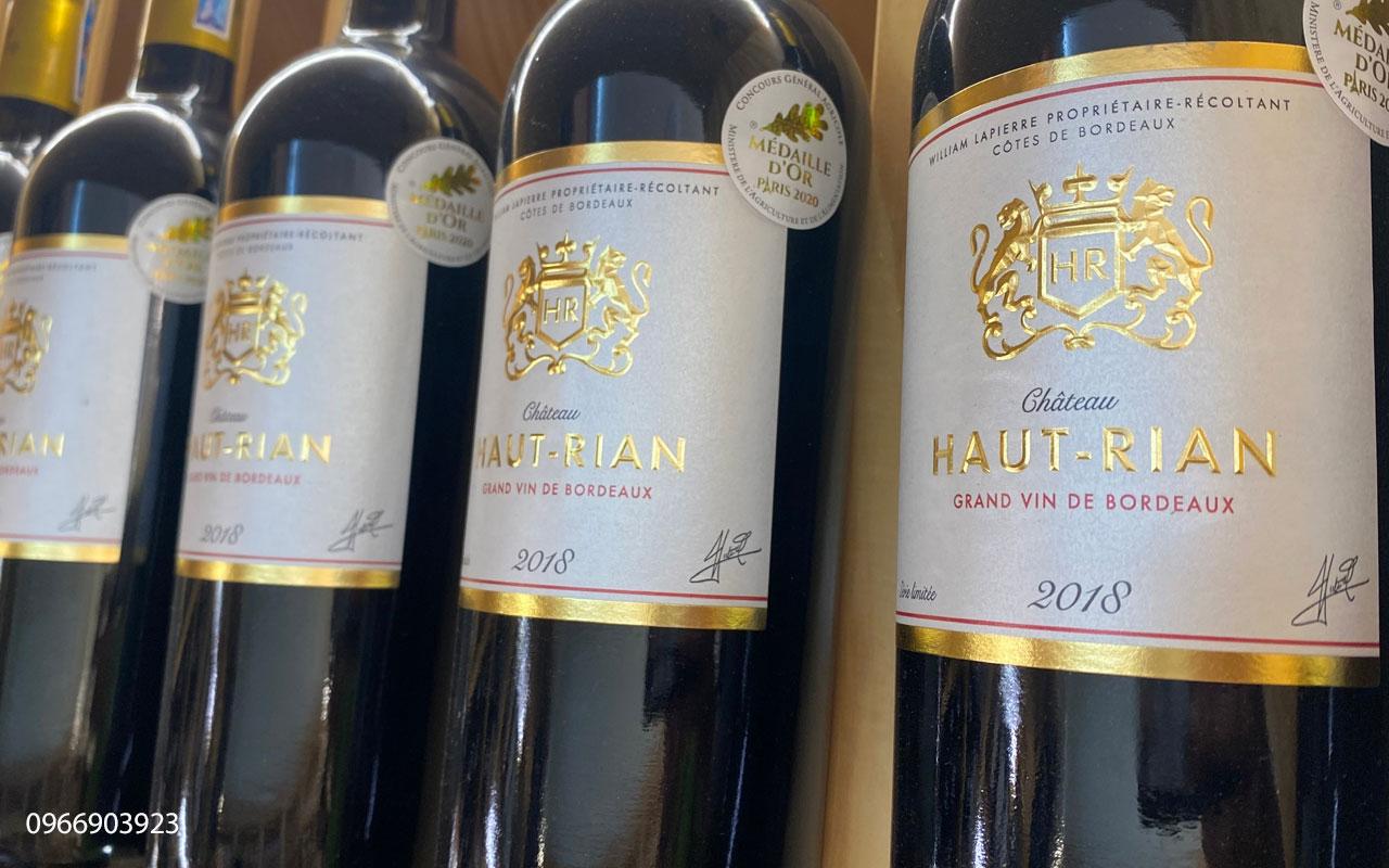 Haut Rian vang1 Vang Chateau Haut Rian - 750ml