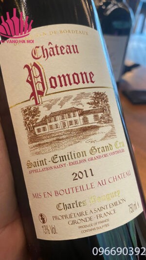 Vang Promone1 Château POMONE Saint-Émilion Grand Cru 2011