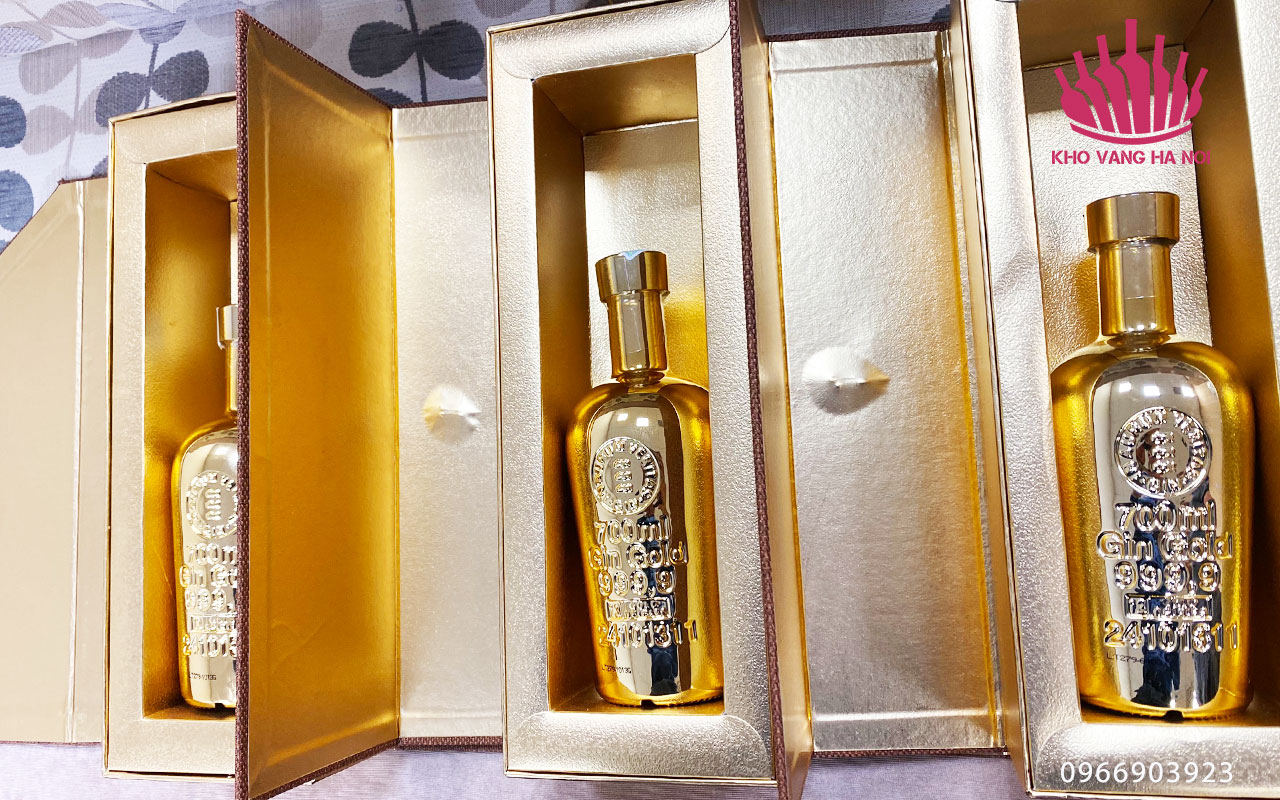 chai rượu Gin Gold 999.9 700ml