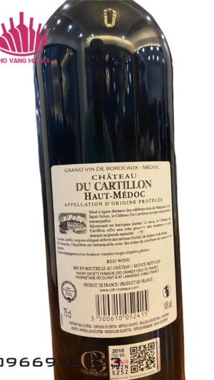 Vang Chateau Du Cartillon giá tốt nhất 2 chateau du cartillon3 Vang Chateau Du Cartillon giá tốt nhất