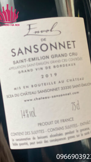 Envol de Sansonnet Saint-Émilion Grand Cru 2019 3 Envol2 Envol de Sansonnet Saint-Émilion Grand Cru 2019